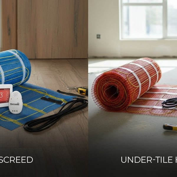 Difference between In-screed and Under-tile Heating