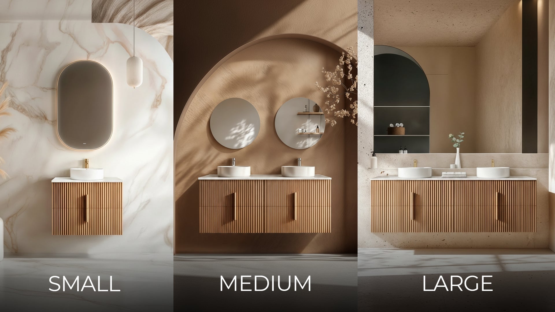 The Smart Way to Choose Vanity Sizes for Small, Medium & Large Bathrooms