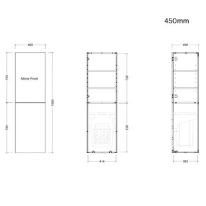 TIMBERLINE LINCOLN CUSTOM MIRROR TALL BOY (ALL SIZING)