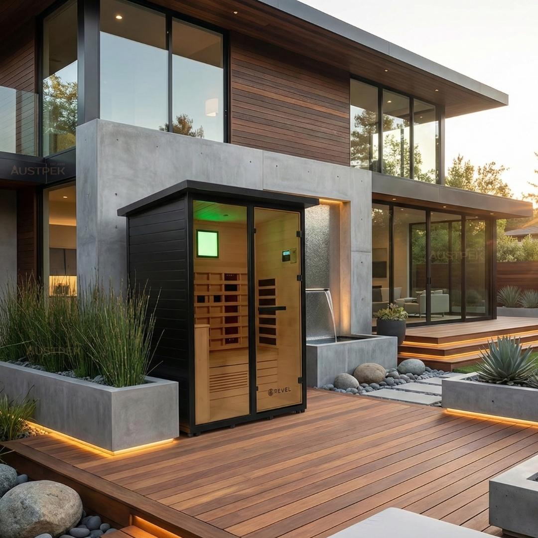 REVEL ECLIPSE 2 PERSON FULL SPECTRUM LOW EMF INFRARED CABIN SAUNA