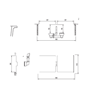SCHOCK N200US KITCHEN SINK TECHNICAL DRAWING WITH DIMENSIONS