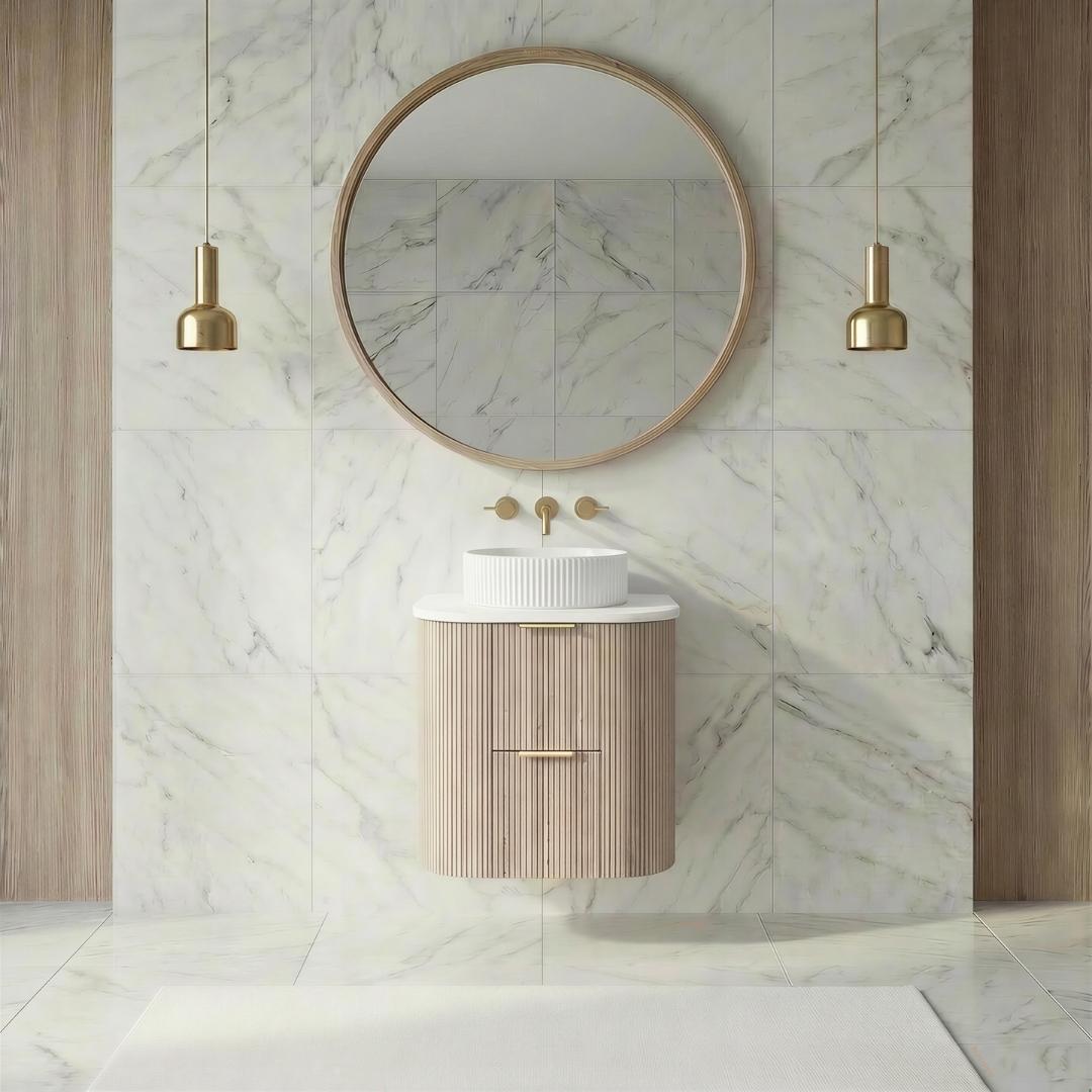 CETO ARTIS CLASSIC OAK 600MM SINGLE BOWL WALL HUNG VANITY