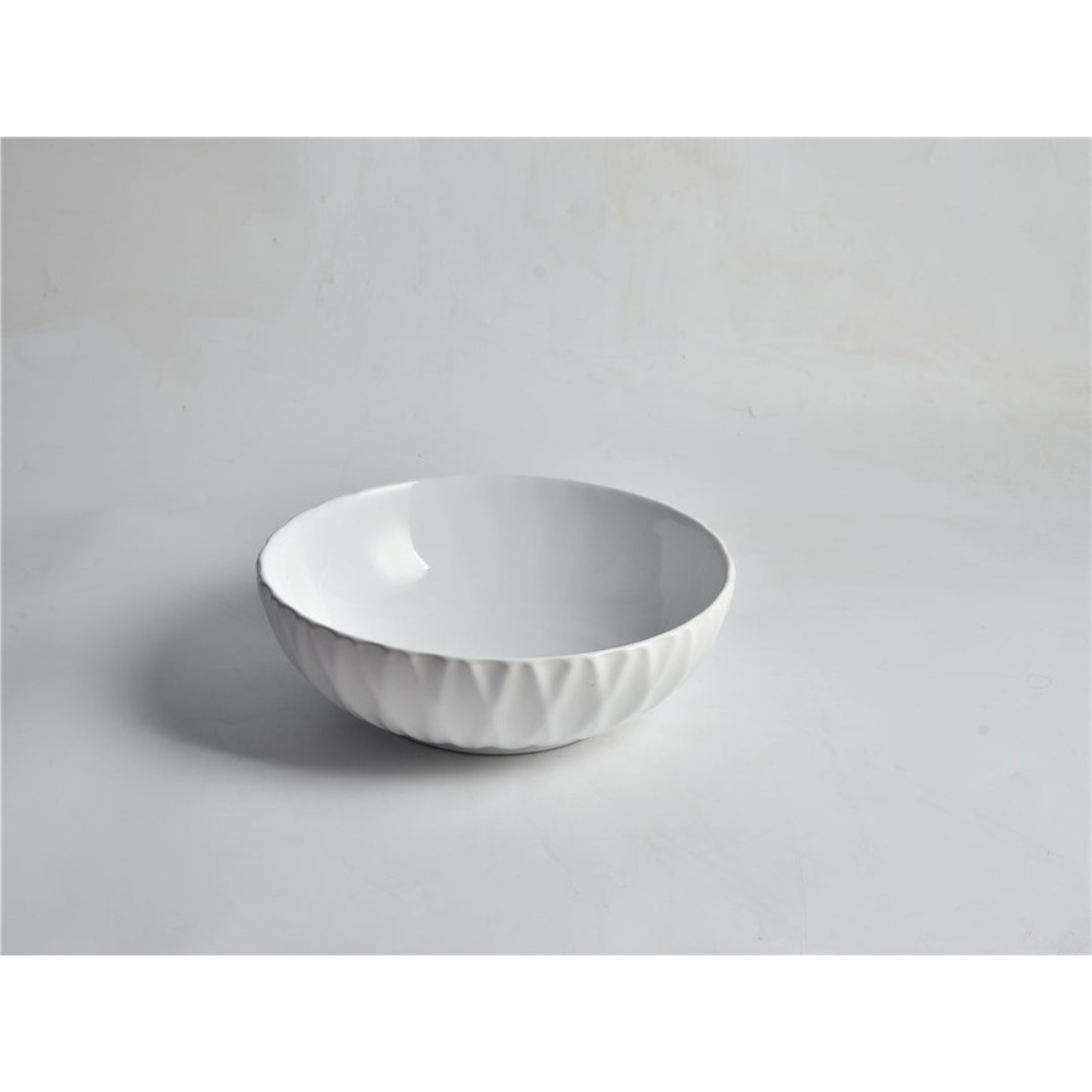 CLAYA RUBY ROUND ABOVE COUNTER BASIN GLOSS WHITE 395MM