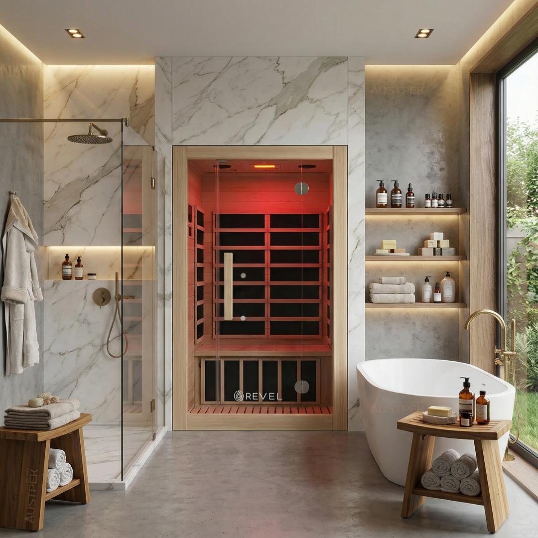 REVEL KORA 2 PERSON LOW EMF FAR INFRARED SAUNA