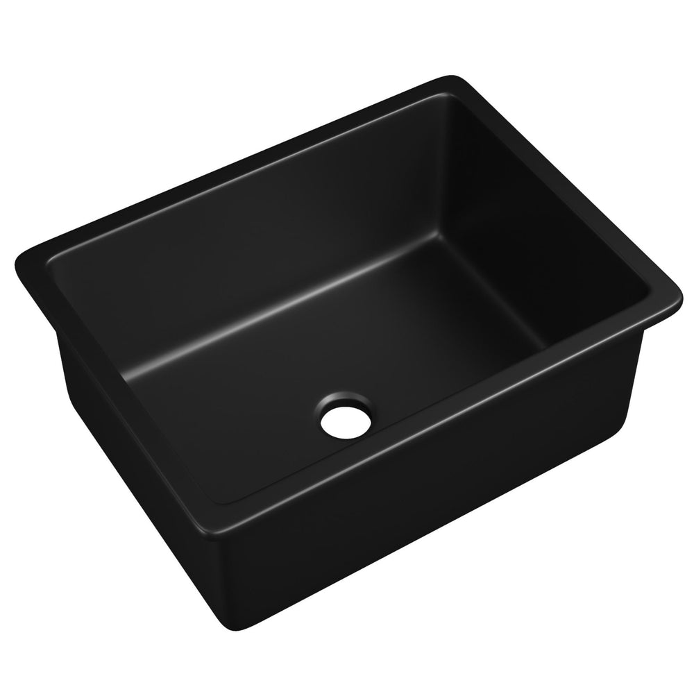 LUKKA PROCIDA INSET AND UNDERMOUNT FIRECLAY SINK MATTE BLACK 760MM