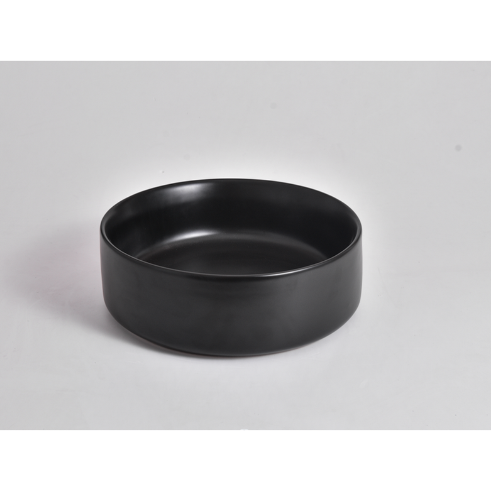 CLAYA ROUND ABOVE COUNTER BASIN MATTE BLACK 360MM