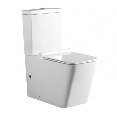 BELBAGNO ARDENTE-R RIMLESS BACK TO WALL TOILET SUITE GLOSS WHITE