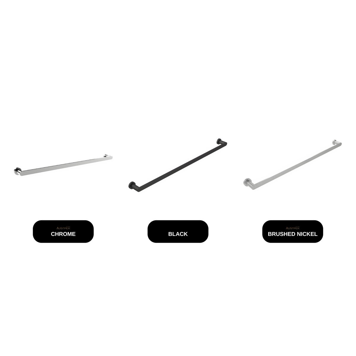 GARETH ASHTON Premium Non-Heated Single Towel Rail 760mm available finishes