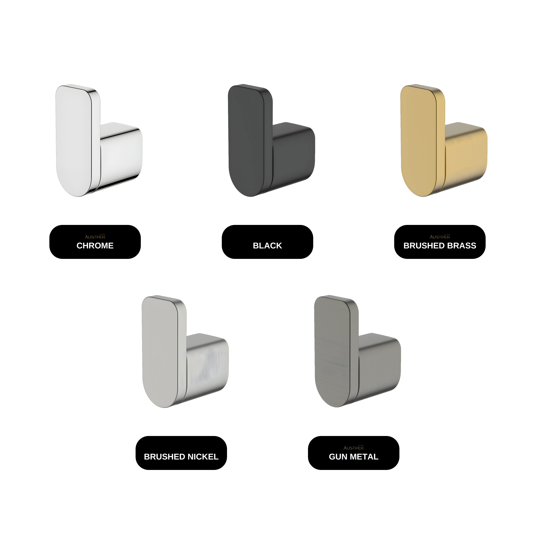 GARETH ASHTON Vela Single Robe Hook available finishes