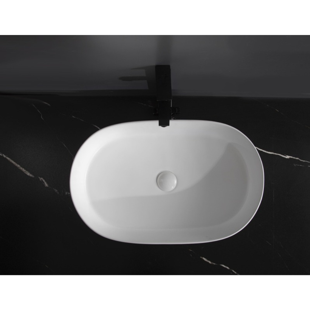 CLAYA PILL FLUTED ABOVE COUNTER BASIN MATTE WHITE 605MM