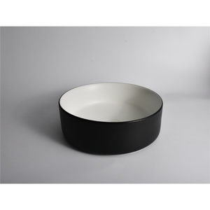 CLAYA POLAR LUNA ROUND ABOVE COUNTER BASIN TEXTURED MATTE BLACK 360MM