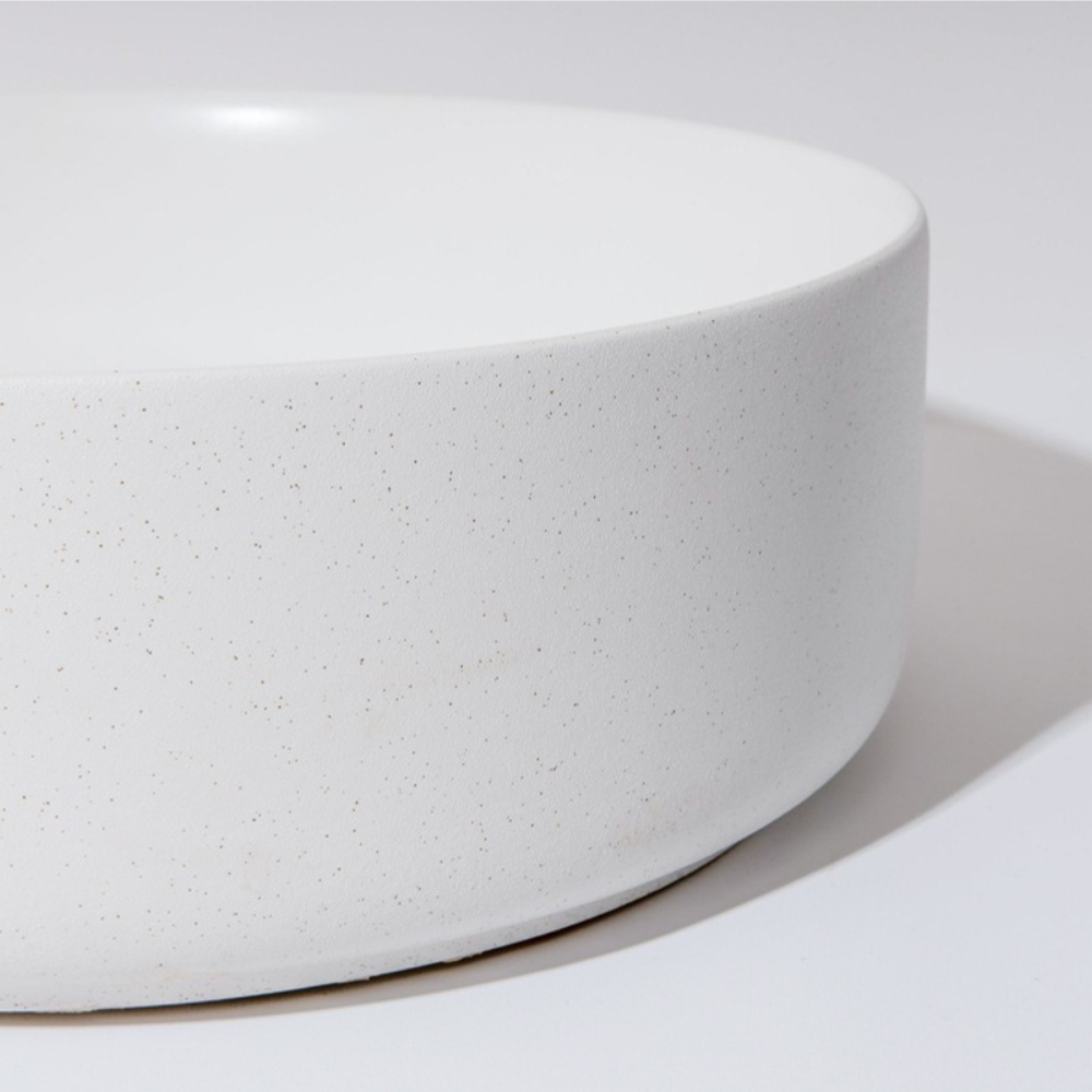 CLAYA POLAR LUNA ROUND ABOVE COUNTER BASIN TEXTURED MATTE WHITE 360MM
