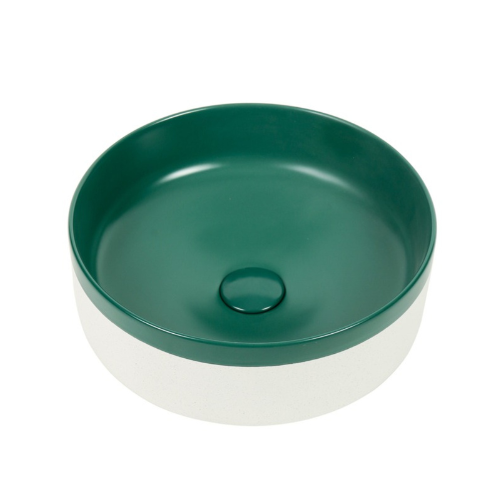 CLAYA COLOUR PLUS ROUND ABOVE COUNTER BASIN MATTE GREEN 370MM