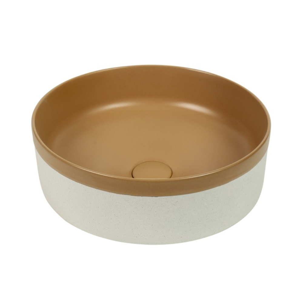 CLAYA COLOUR PLUS ROUND ABOVE COUNTER BASIN LIGHT BROWN 370MM