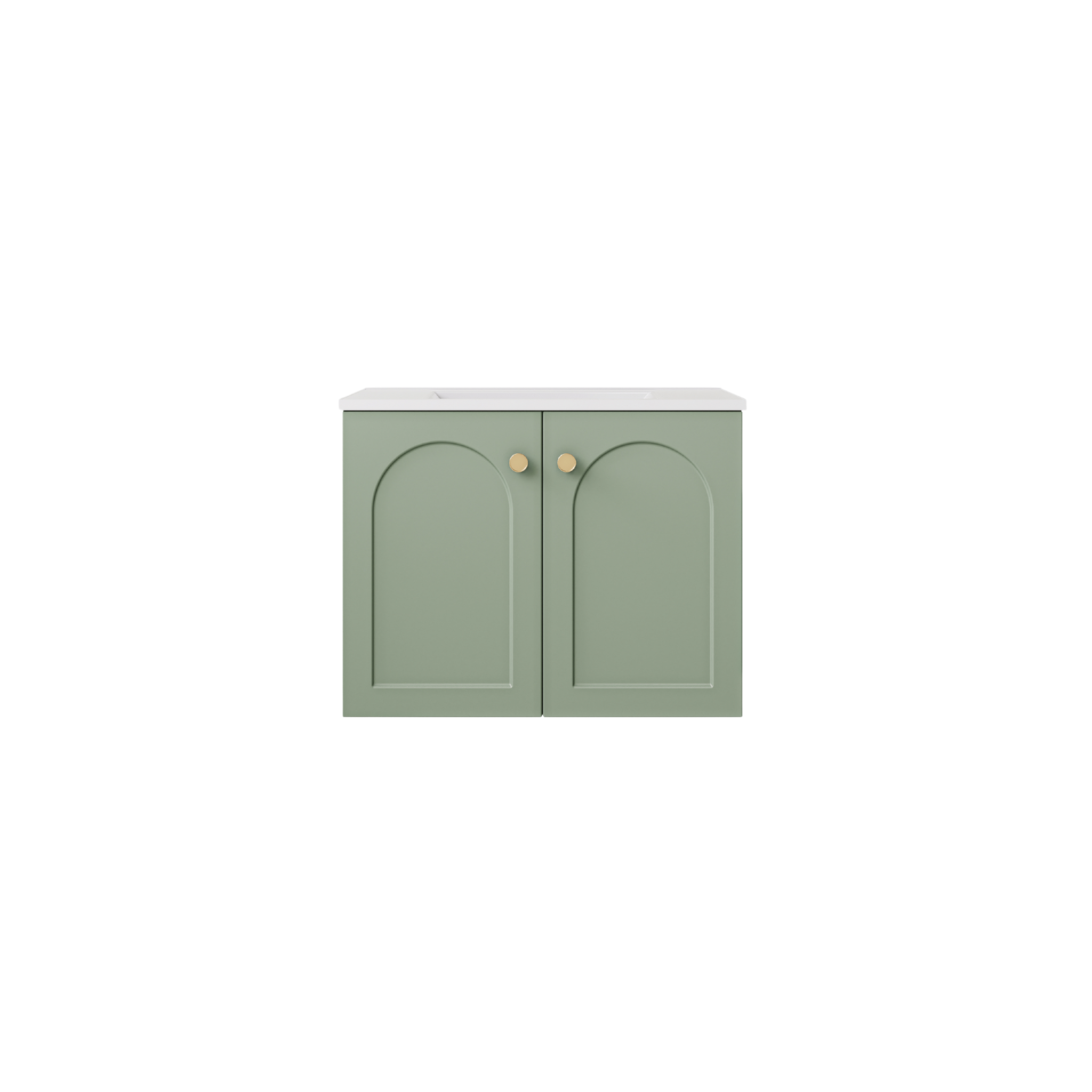 LUKKA CHESTER FEDERATION OLIVE GREEN 600MM SINGLE BOWL WALL HUNG VANITY