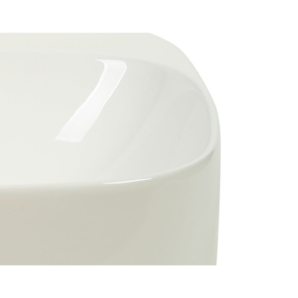 CLAYA LUNO SQUARE WALL HUNG BASIN GLOSS WHITE 420MM