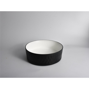 CLAYA POLAR DIAMOND ROUND ABOVE COUNTER BASIN TEXTURED MATTE BLACK 360MM