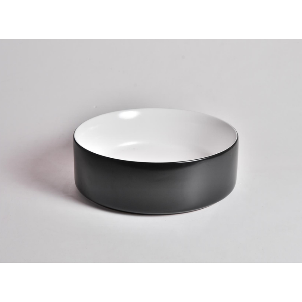 CLAYA NOVA ROUND ABOVE COUNTER BASIN MATTE BLACK 360MM