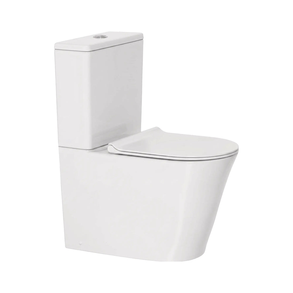 AMERICAN STANDARD HERON HYGIENE RIM CLOSE COUPLED BACK-TO-WALL TOILET SUITE BOTTOM INLET WHITE