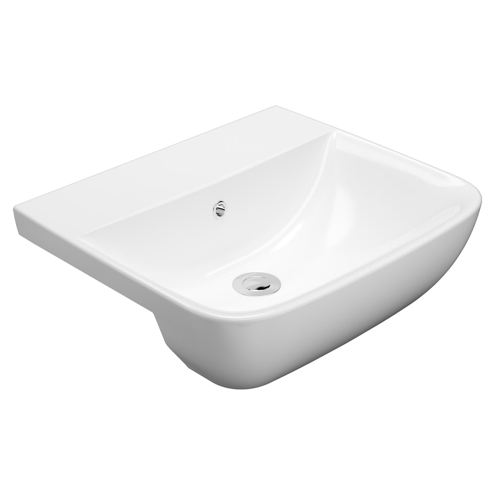 AMERICAN STANDARD CYGNET SEMI RECESSED BASIN OVERFLOW WHITE 500MM