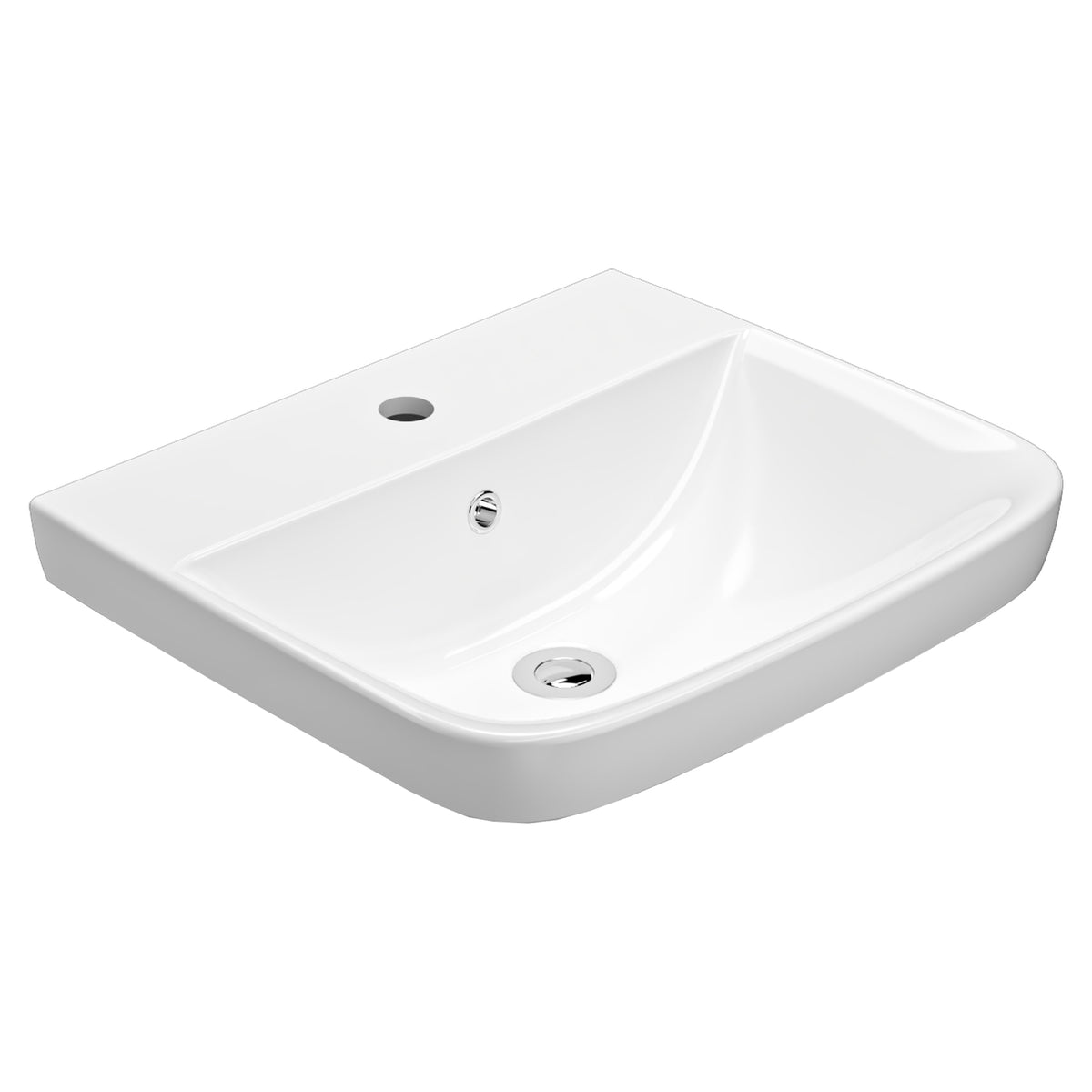 AMERICAN STANDARD CYGNET SEMI INSET BASIN OVERFLOW WHITE 500MM