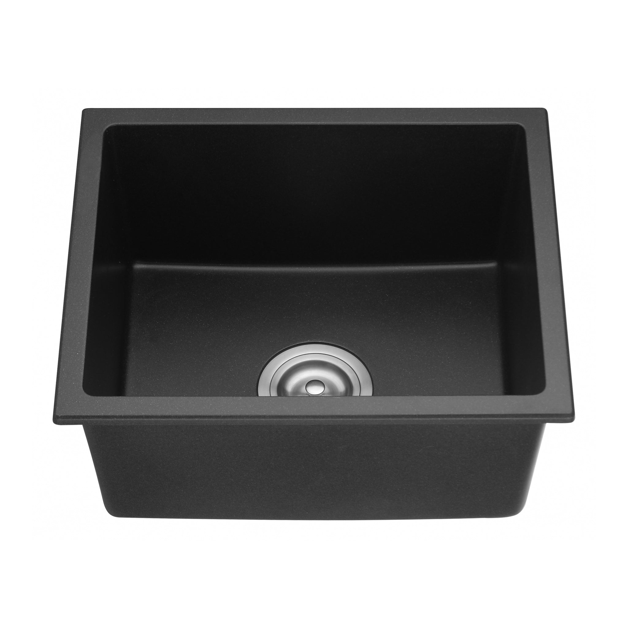 VITO QUARTZ SINGLE BOWL UNDERMOUNT KITCHEN SINK MATTE BLACK 432MM
