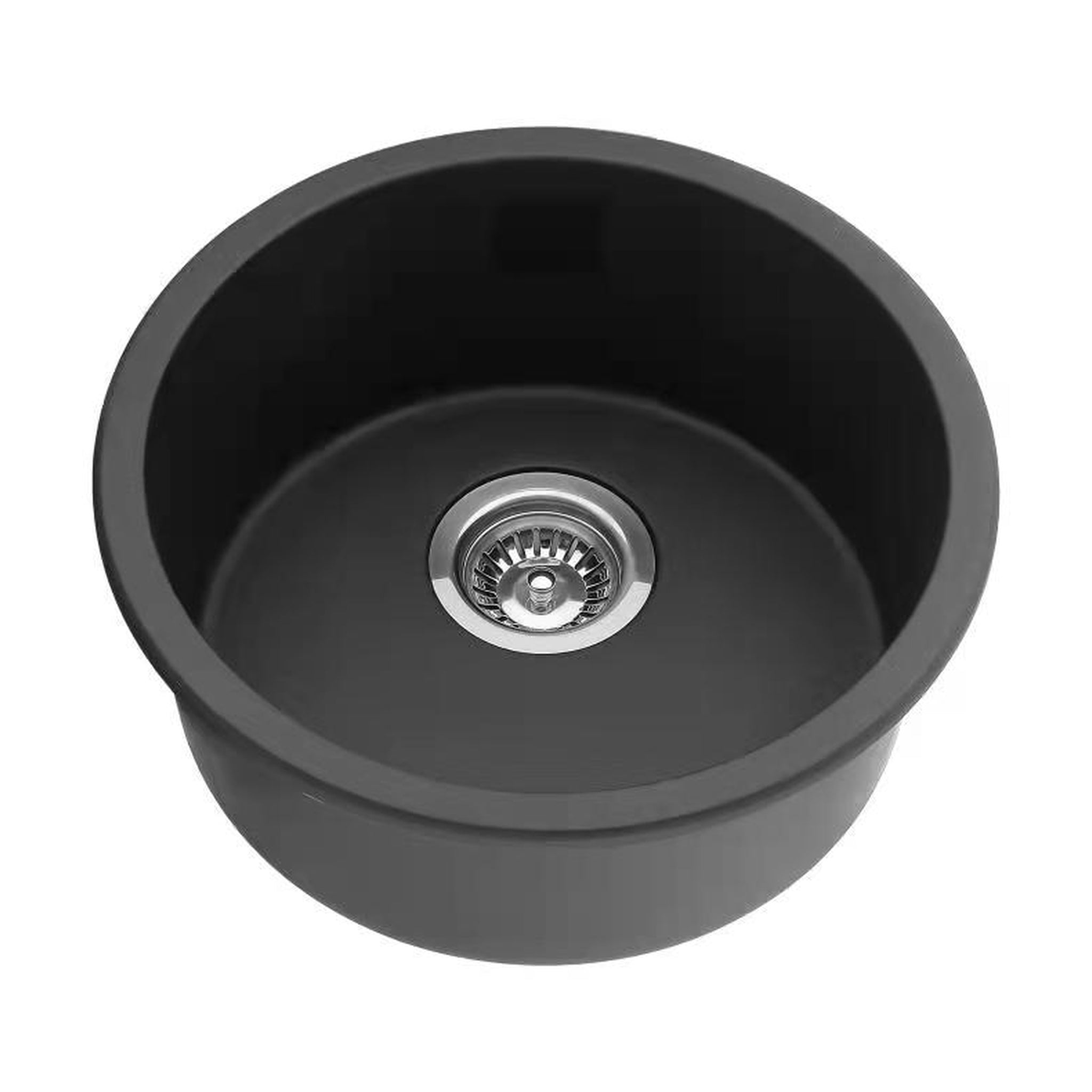 VITO QUARTZ SINGLE BOWL UNDERMOUNT KITCHEN SINK MATTE BLACK 466MM
