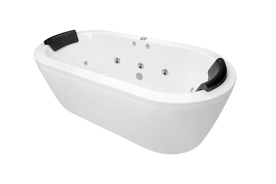 DECINA MINTORI FREESTANDING CONTOUR SPA BATH GLOSS WHITE 1790MM WITH 14-JETS