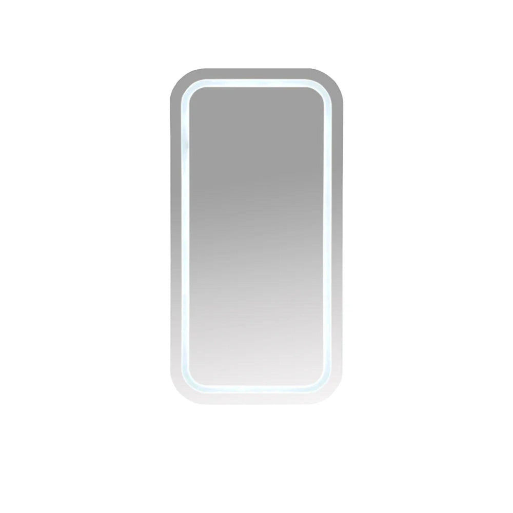 MERCIO ATHENA MATTE WHITE LED SQUARE SHAVING CABINET 450X900MM