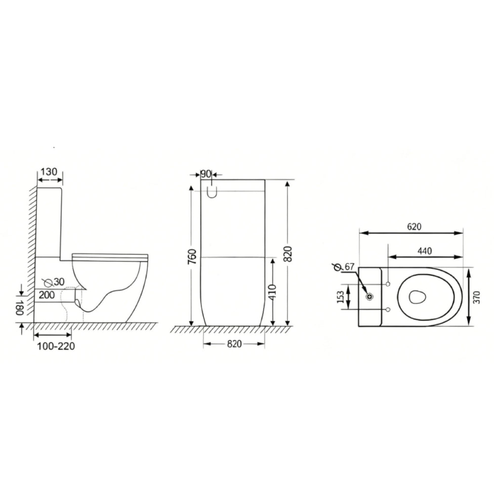MERCIO CERA RIMLESS BACK TO WALL TOILET SUITE HIGH GLOSS WHITE