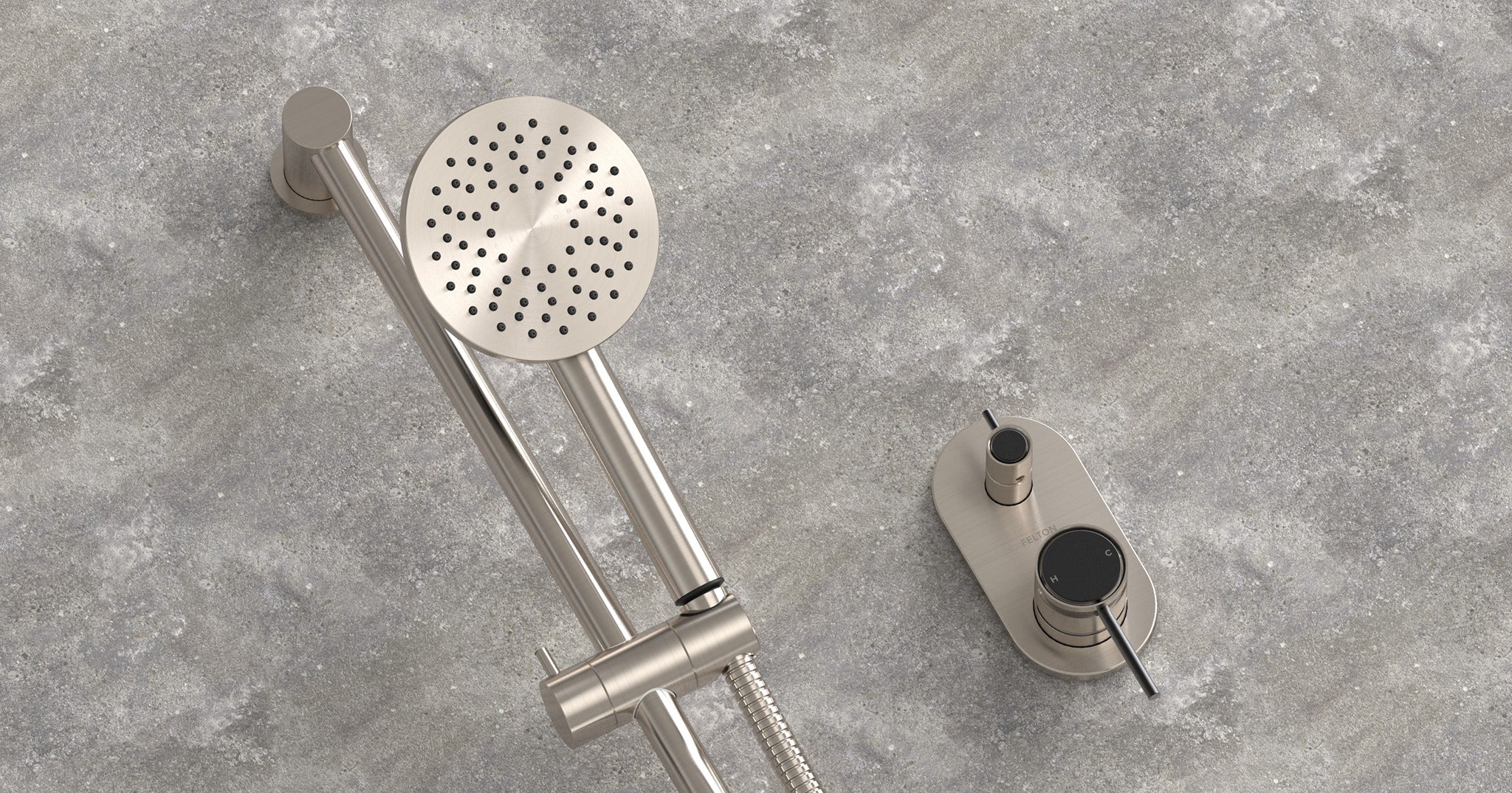 FELTON TATE AERLUX HANDPIECE 120MM BRUSHED NICKEL