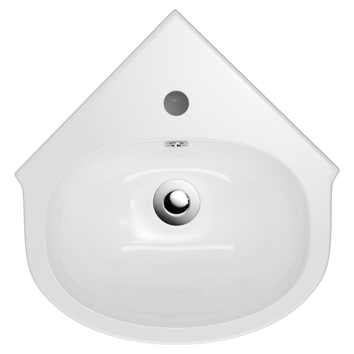 AMERICAN STANDARD STUDIO CORNER WALL BASIN OVERFLOW WHITE 450MM