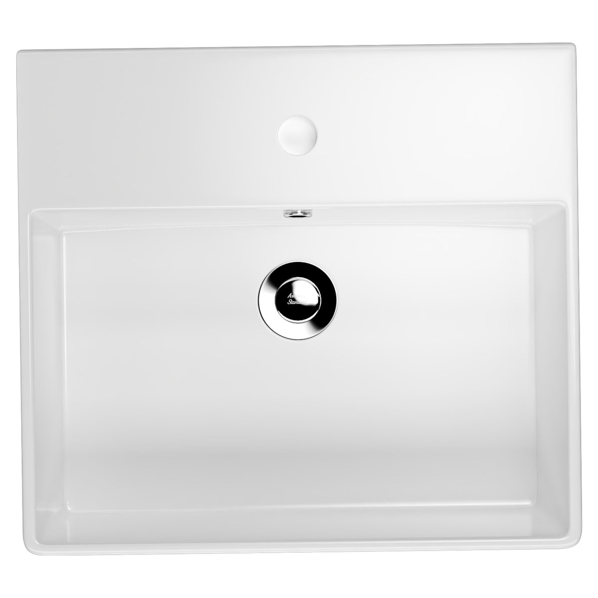 AMERICAN STANDARD HERON SQUARE COUNTER BASIN OVERFLOW WHITE 500MM