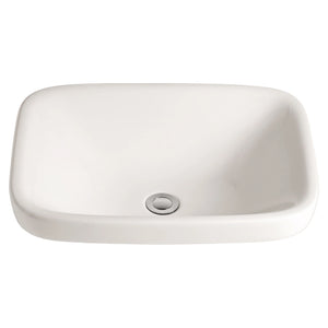 AMERICAN STANDARD CYGNET SEMI INSET BASIN NO OVERFLOW WHITE 550MM