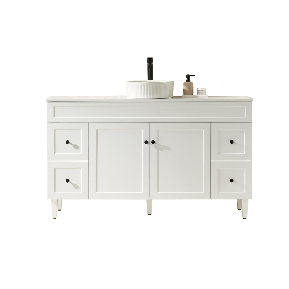 LUKKA HAROLD FEDERATION MATTE WHITE 1500MM SINGLE BOWL FLOOR STANDING VANITY