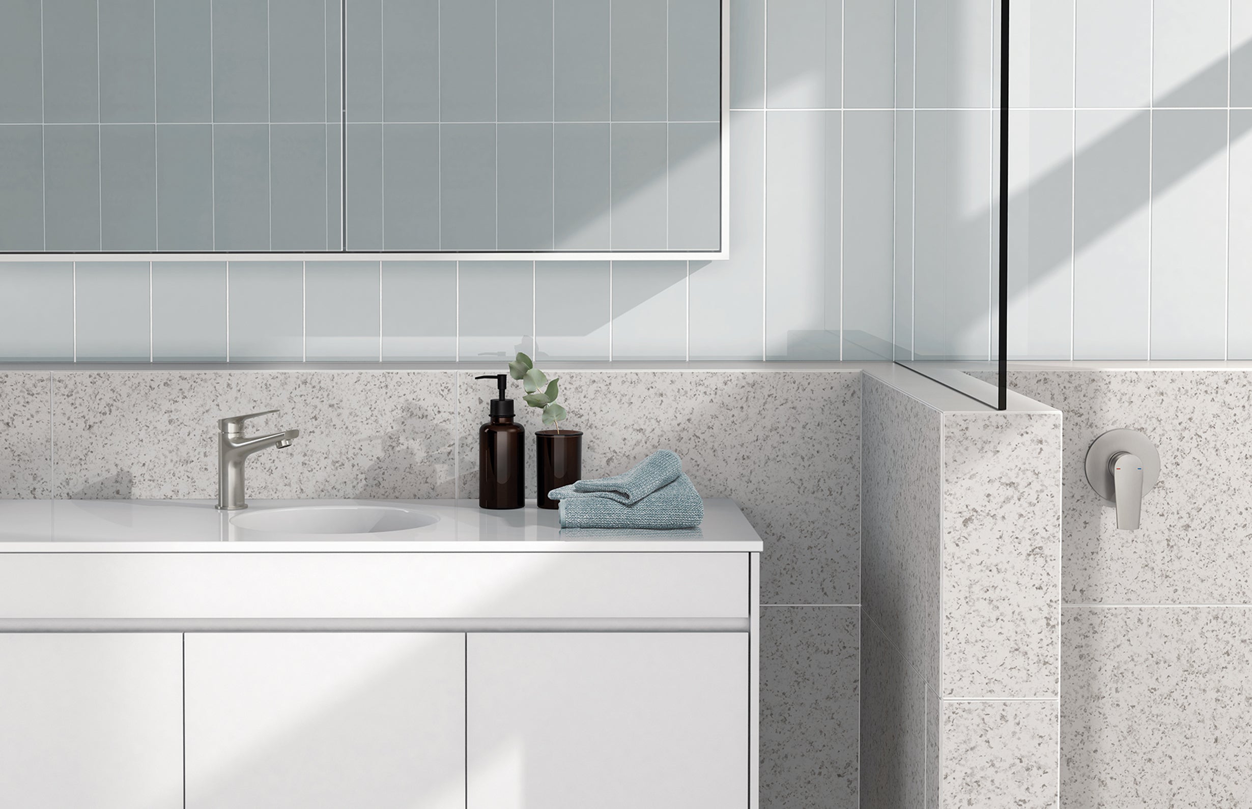 PHOENIX ARLO SHOWER AND WALL MIXER WITH TRIM KIT AND BODY BRUSHED NICKEL