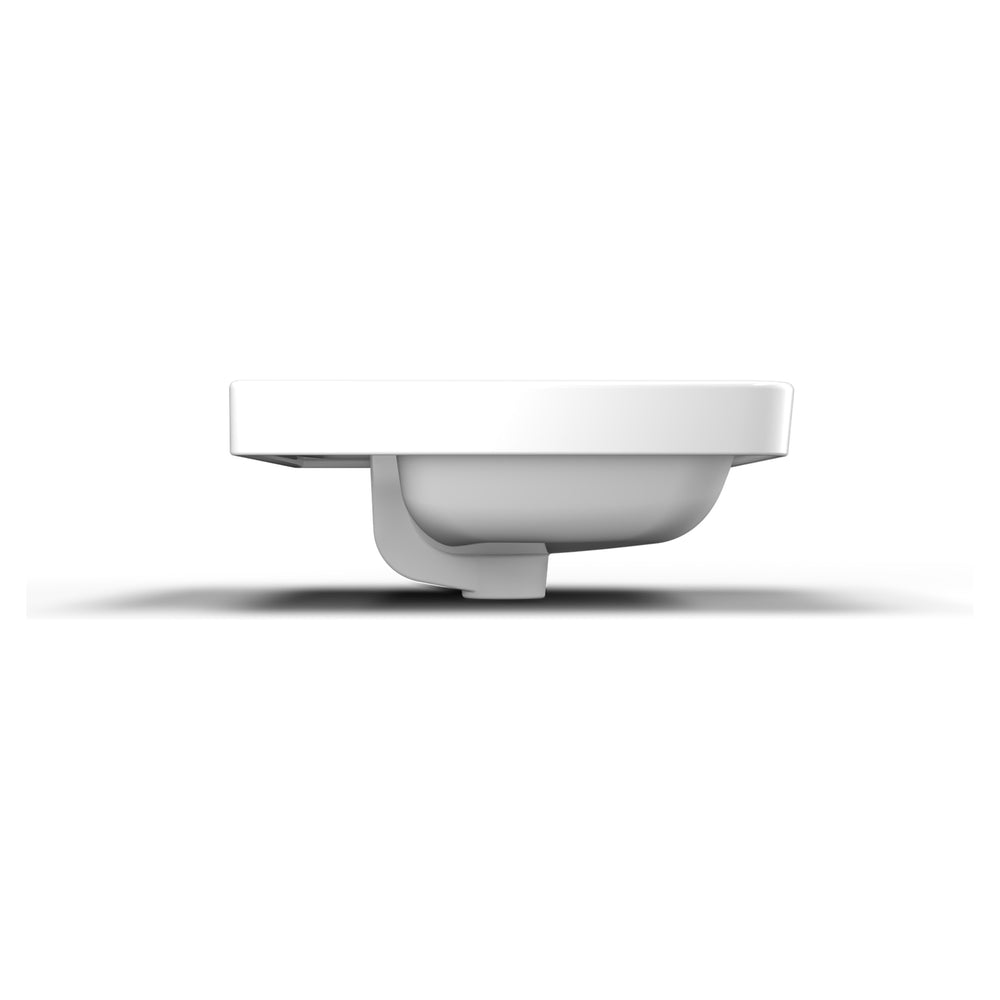 AMERICAN STANDARD HERON SQUARE SEMI INSET BASIN OVERFLOW WHITE 500MM