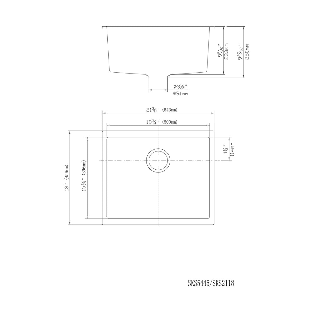 VITO QUARTZ SINGLE BOWL UNDERMOUNT KITCHEN SINK MATTE BLACK 543MM