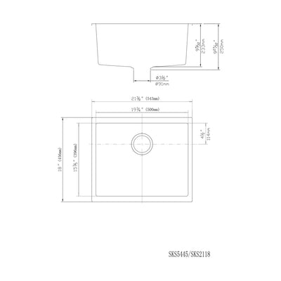 VITO QUARTZ SINGLE BOWL UNDERMOUNT KITCHEN SINK MATTE WHITE 543MM