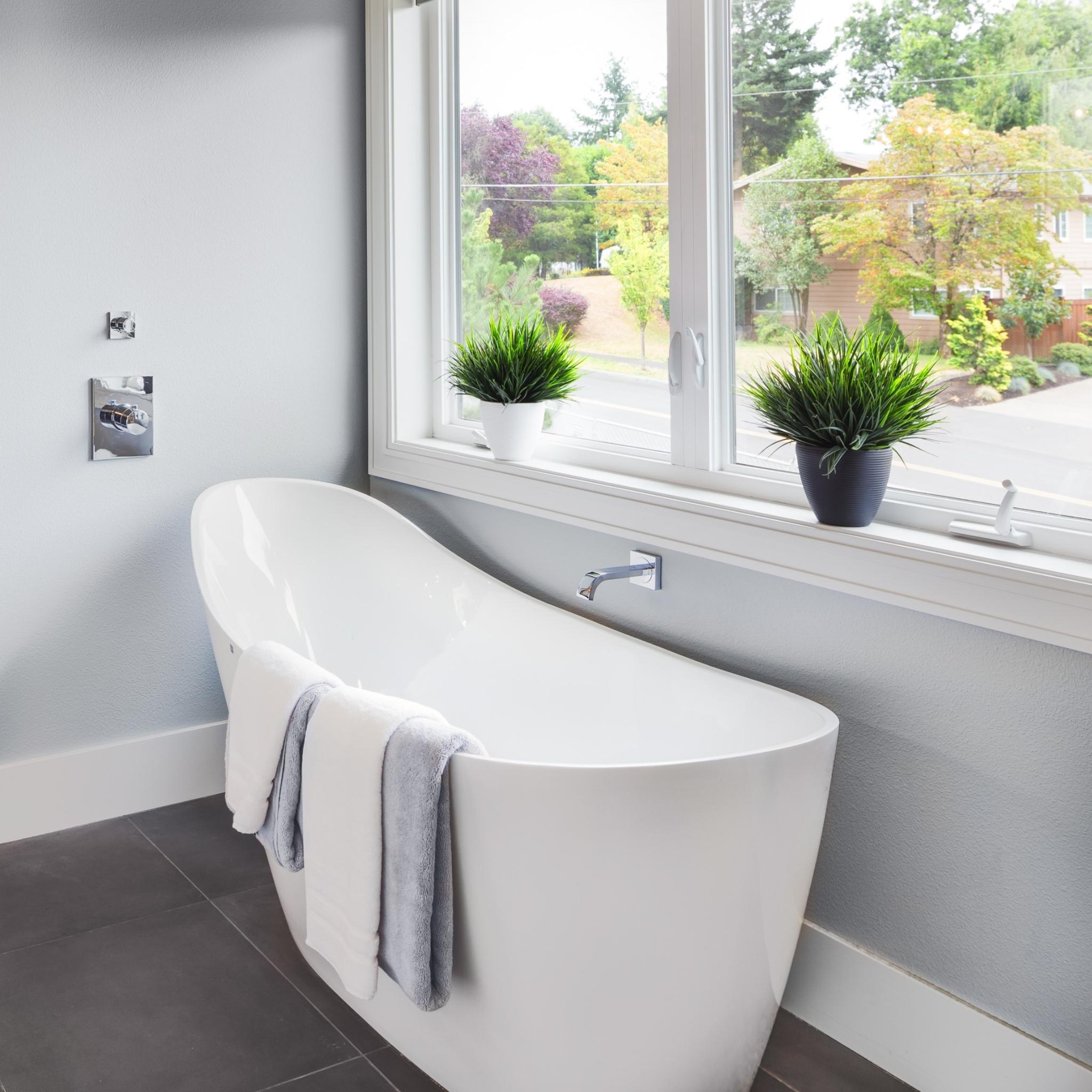POSEIDON EVIE FREESTANDING NON OVERFLOW BATHTUB 1660MM MATTE WHITE