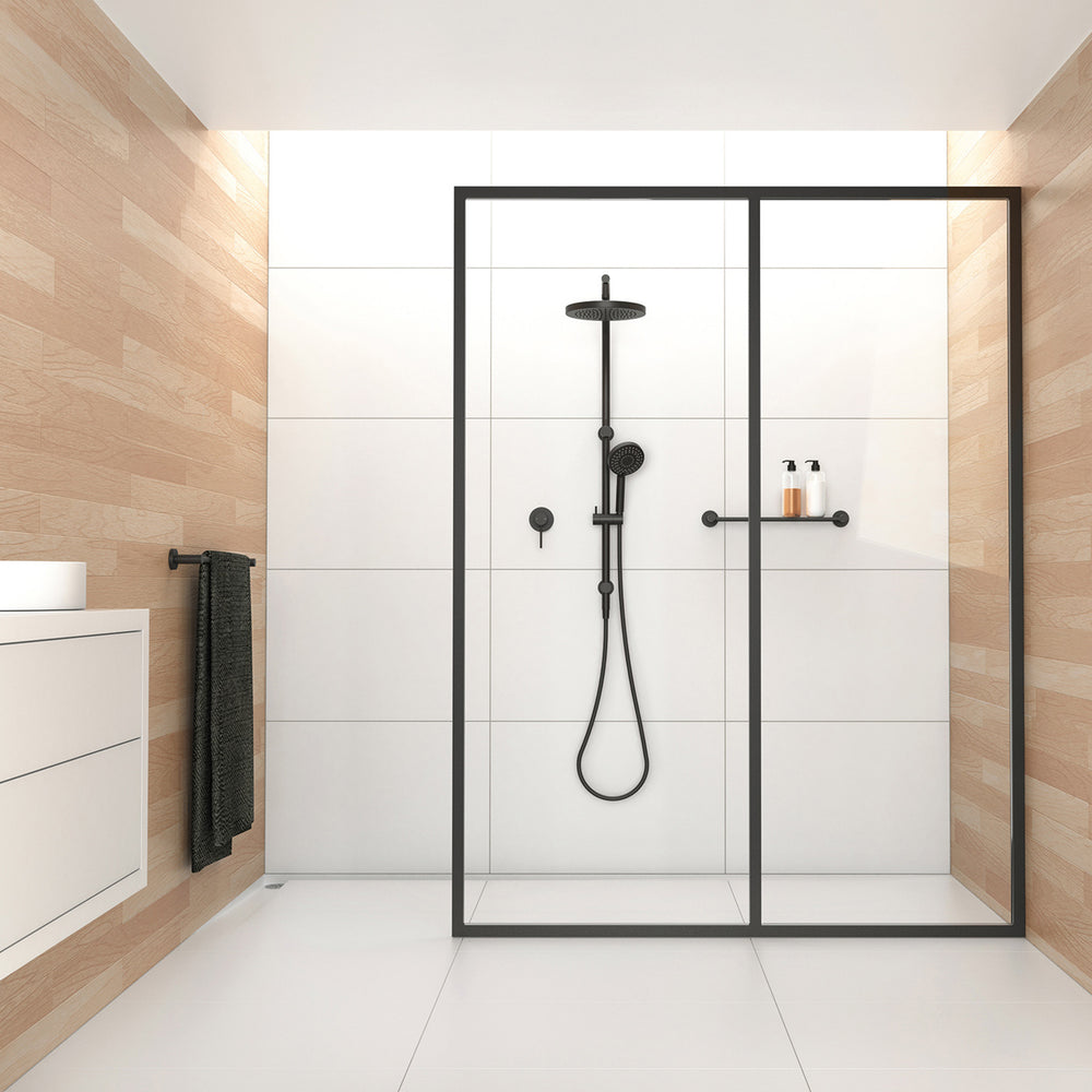 PHOENIX VIVID SLIMLINE SWITCHMIX WALL AND SHOWER MIXER MATTE BLACK