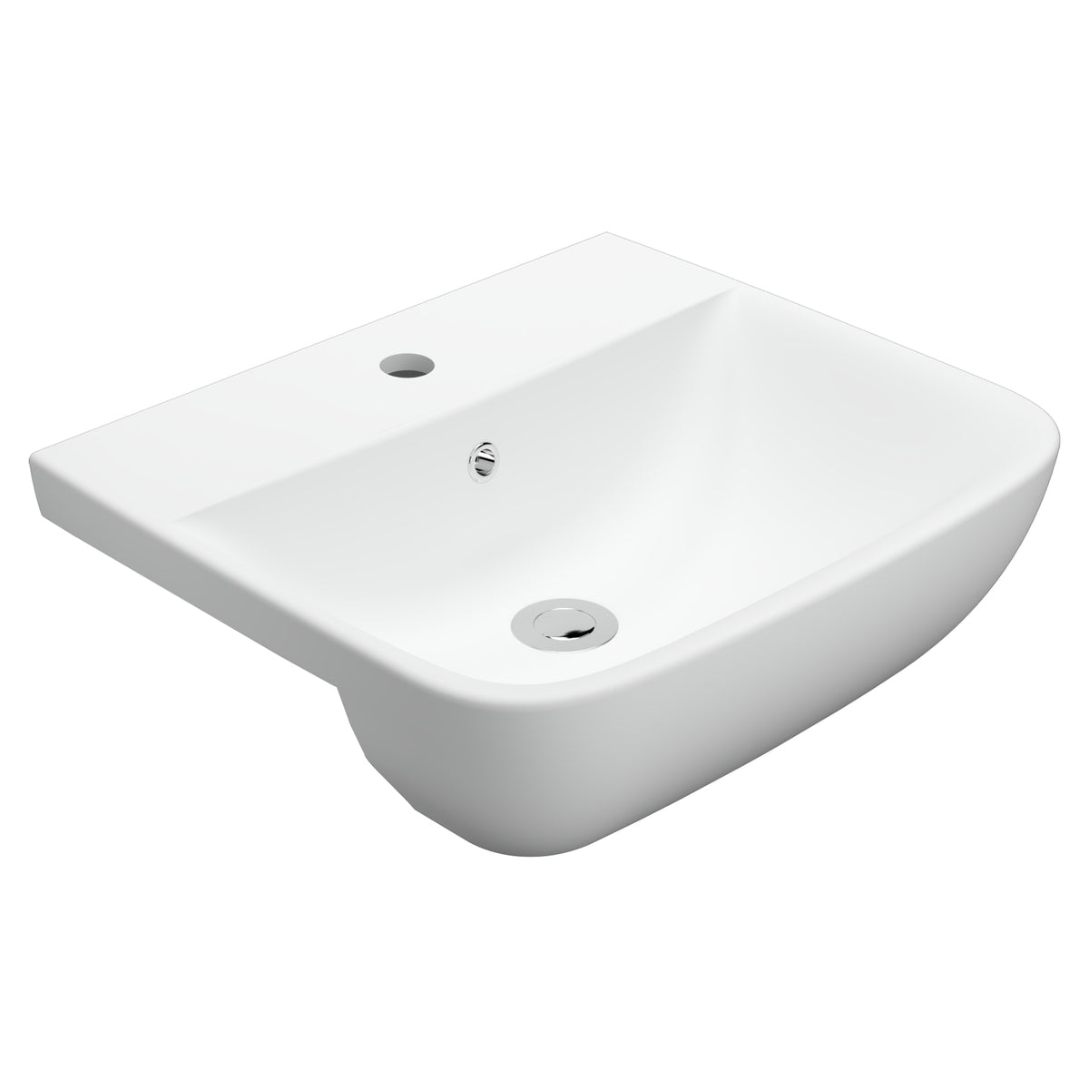 AMERICAN STANDARD CYGNET SEMI RECESSED BASIN OVERFLOW WHITE 500MM