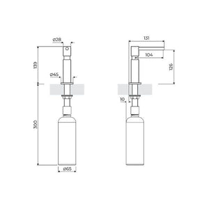Linsol Foster Evo Soap Dispenser Foster Brushed Stainless alt view