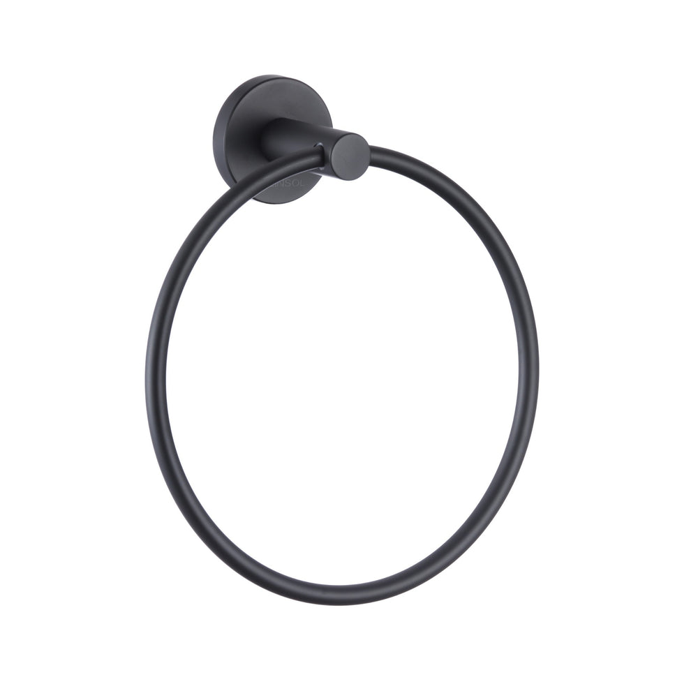 LINSOL LUX S2 HAND TOWEL RING MATTE BLACK