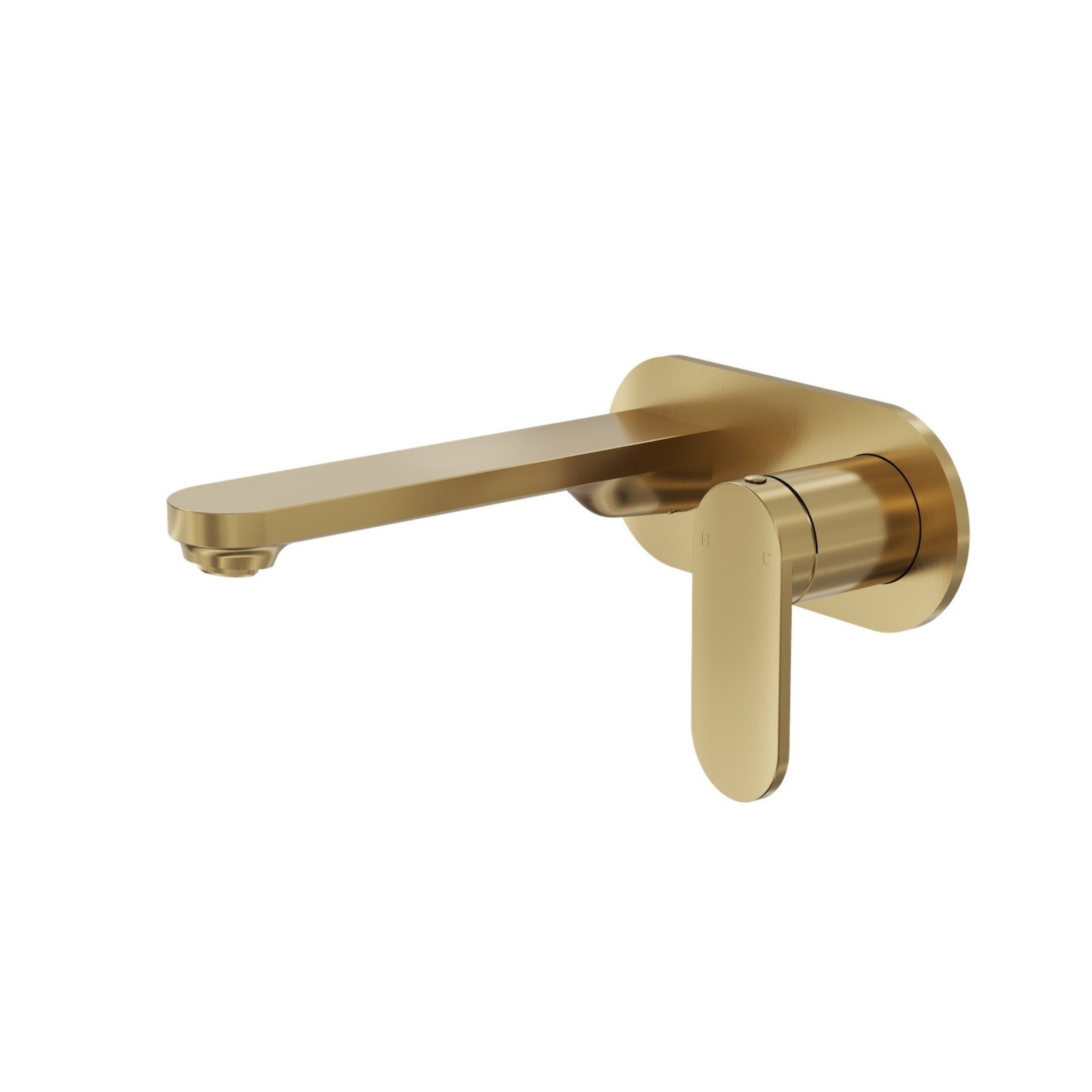 LINSOL CAPO 1-PLATE WALL BASIN / BATH MIXER 175MM BRUSHED BRASS