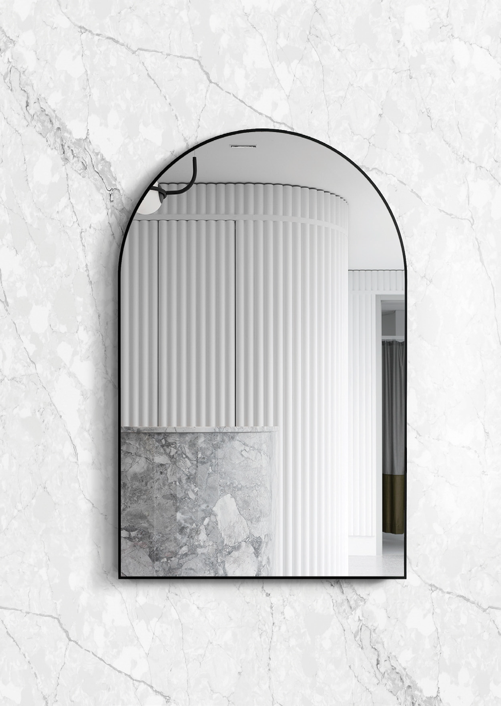OTTI ARCHIE METAL FRAMED MIRROR BLACK 600X900MM