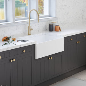 FIENZA WINSTON SINGLE BOWL BUTLER SINK GLOSS WHITE 750MM