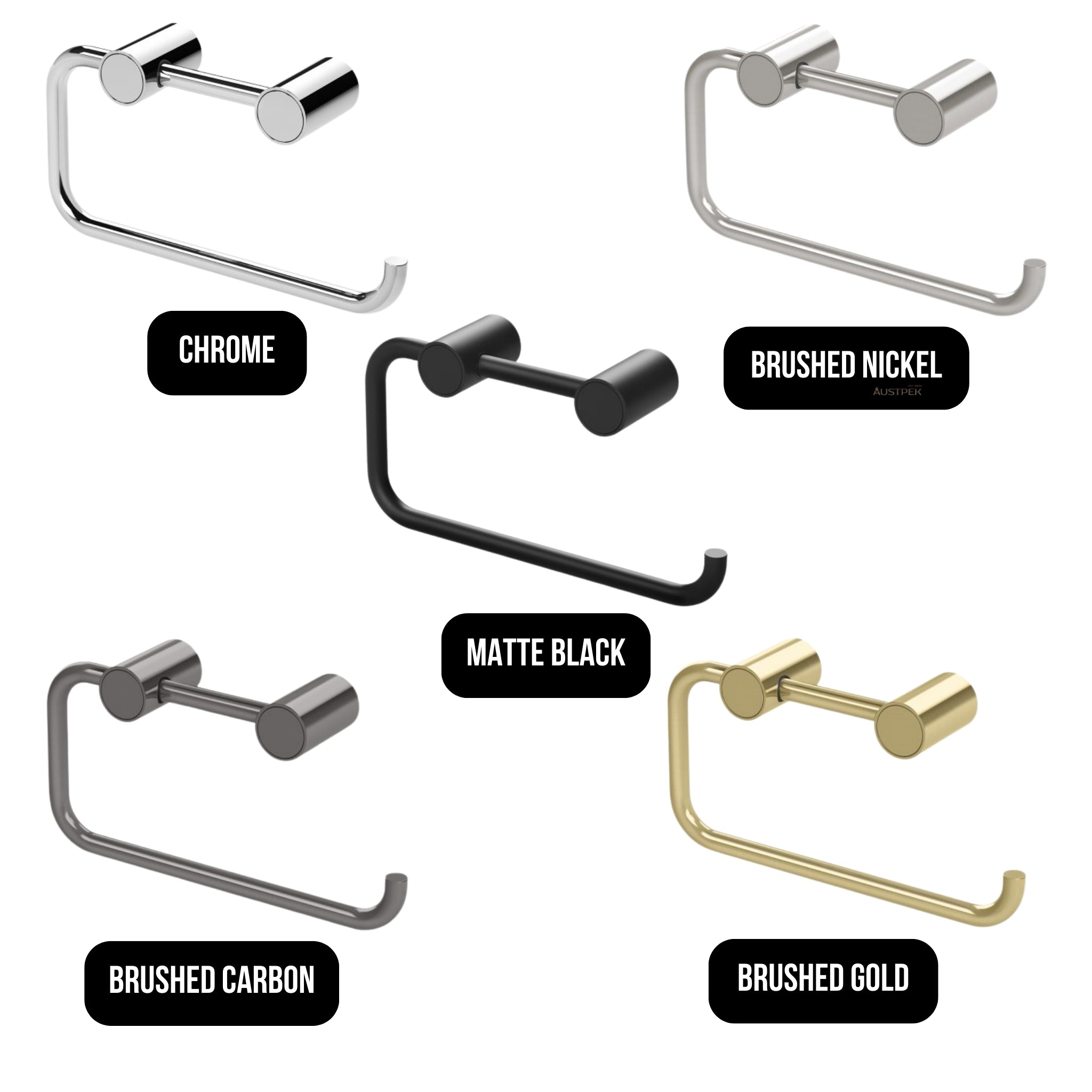 PHOENIX VIVID SLIMLINE TOILET ROLL HOLDER BRUSHED NICKEL 180MM