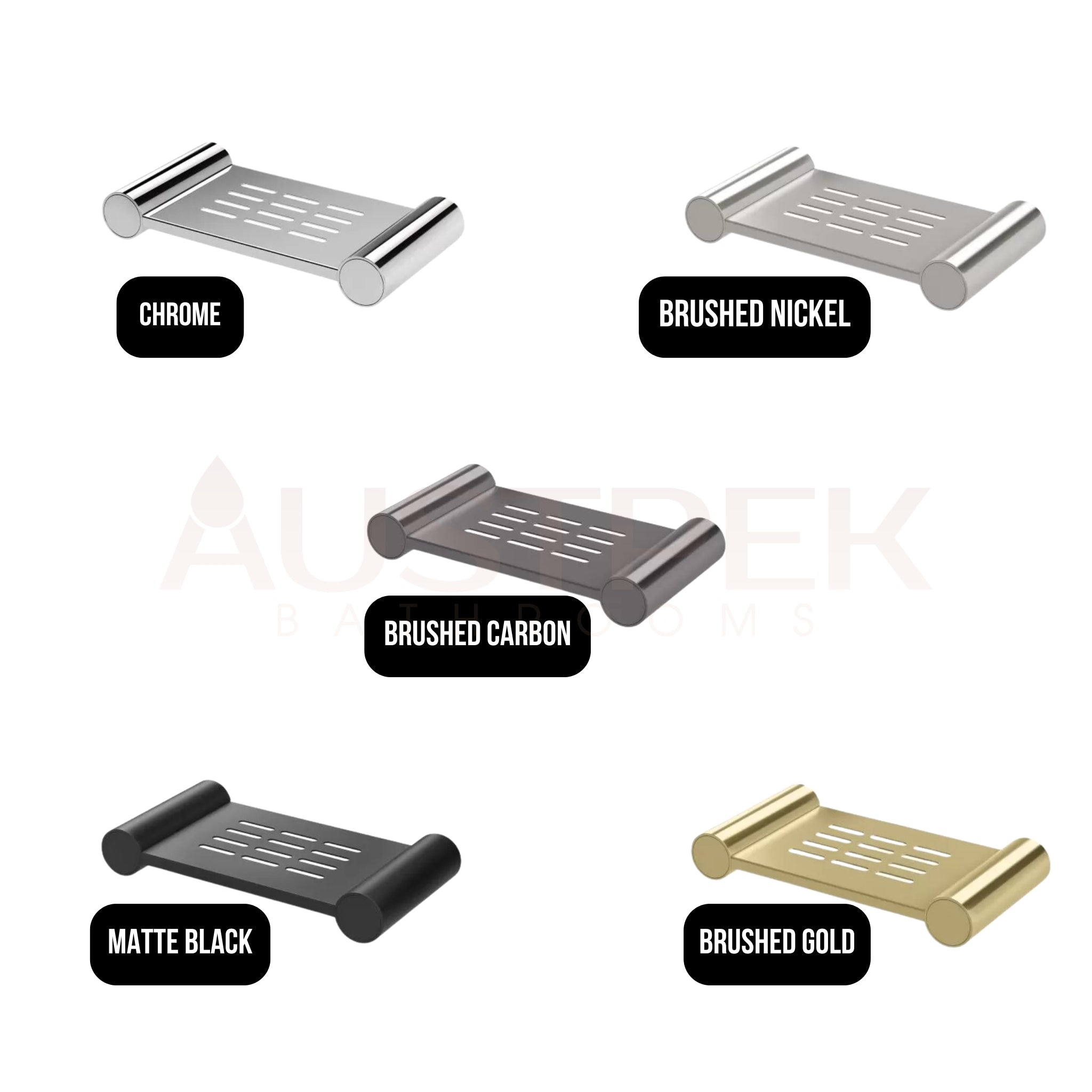 PHOENIX VIVID SLIMLINE SOAP DISH 160MM BRUSHED GOLD