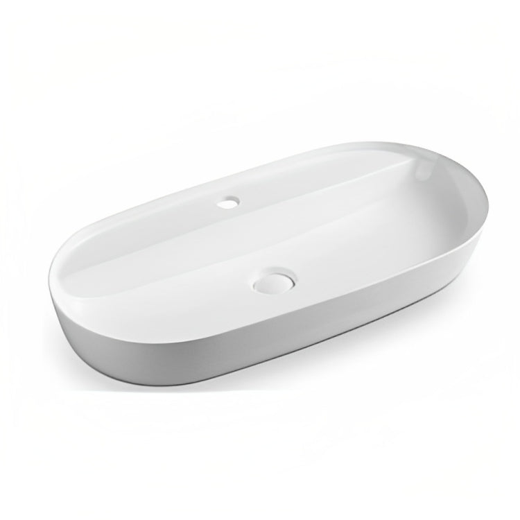INSPIRE BASIN OVAL 1TH GLOSS WHITE 815MM